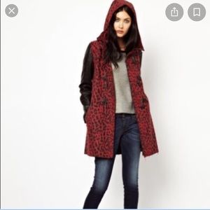 Diesel women’s animal print and leather jacket